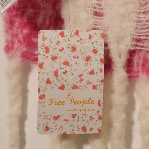 NWT Free People Gemini Plaid Blanket Scarf in Petal - Picture 6 of 10